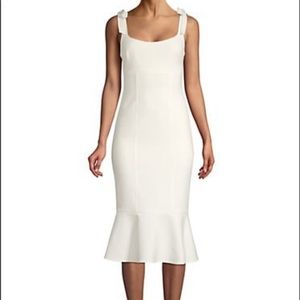 LIKELY ellery fluted hem midi dress
